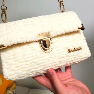 Cream Textured Women's Bag